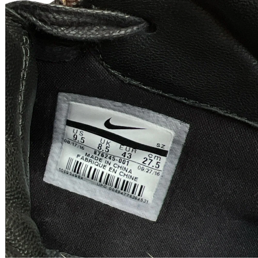 NIKE TIEMPO PREMIER 17 Black White Gold SWOOSH & EMBLEM Sneakers Men’s Size 9.5 - Picture 5 of 12